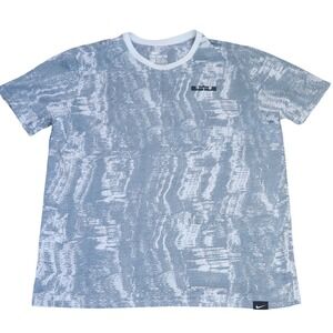 Nike LeBron James Witness T-Shirt Mens XL Gray White Dri-FIT Graphic 806749-100